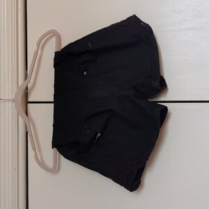 Pinkblush Maternity Denim Shorts With Lace Detail